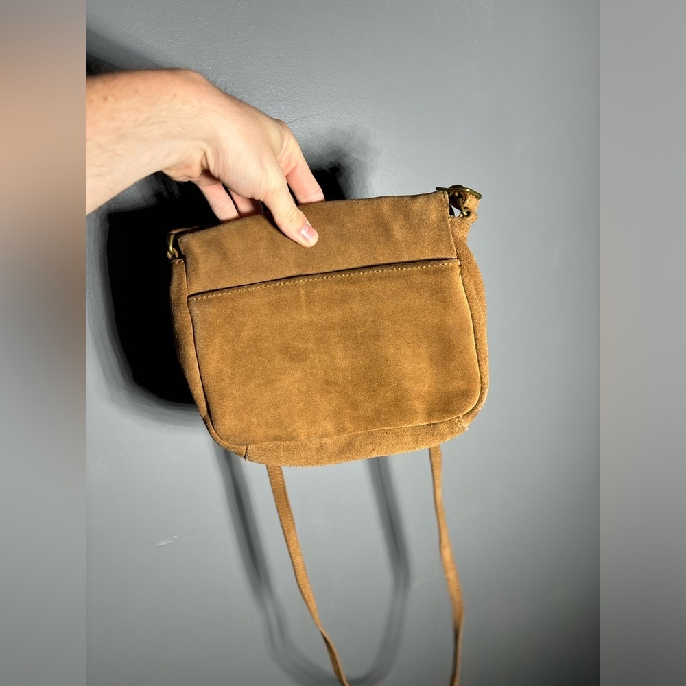 Margot New York Brown Suede Crossbody Bag - Picture 3 of 7